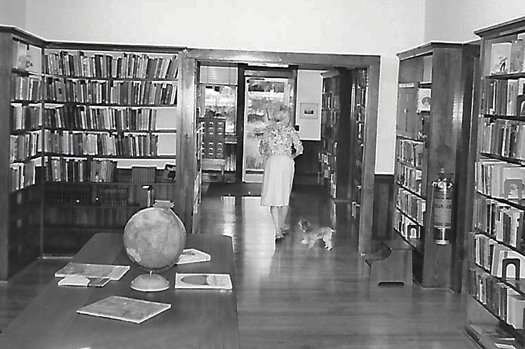 Lanier Library Tryon NC Dog in Library 1967