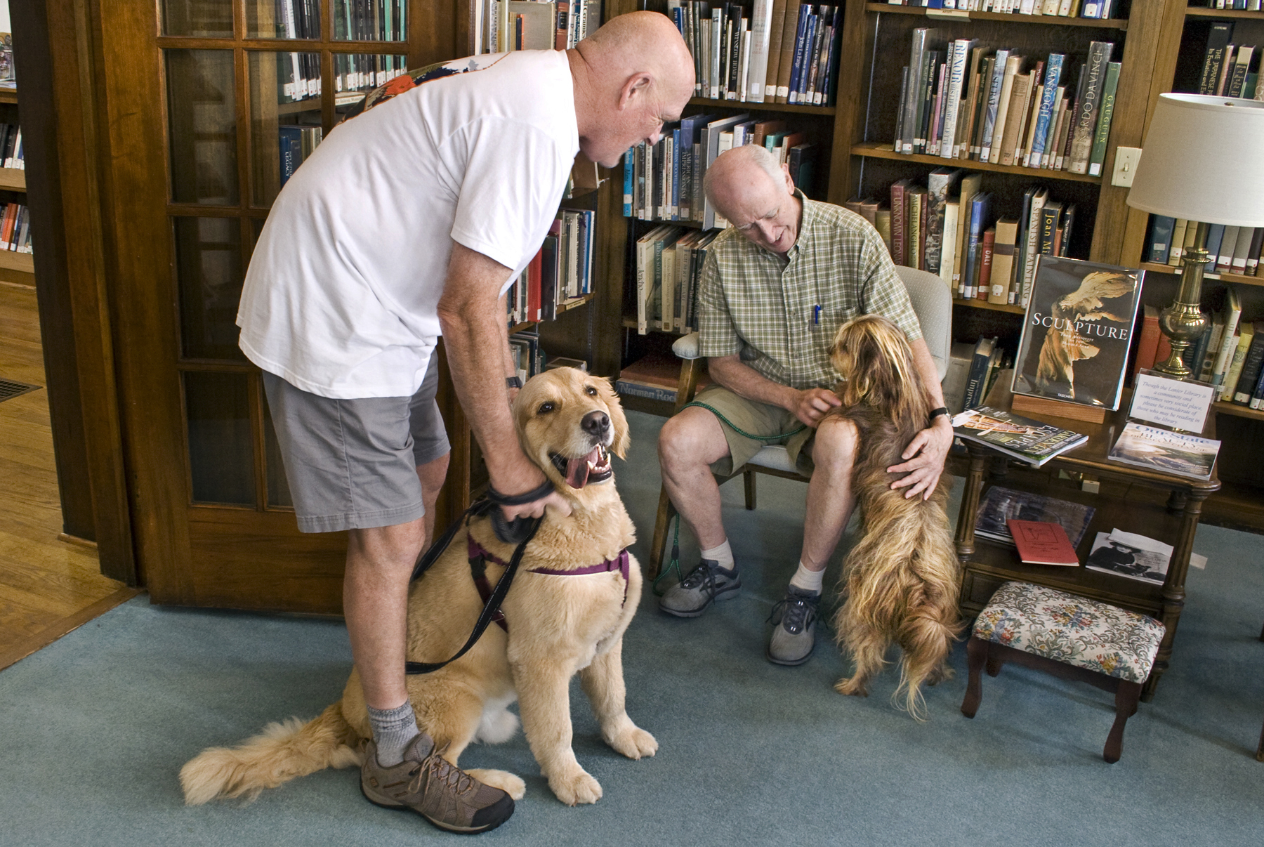Lanier Library Tryon NC Dogs in library