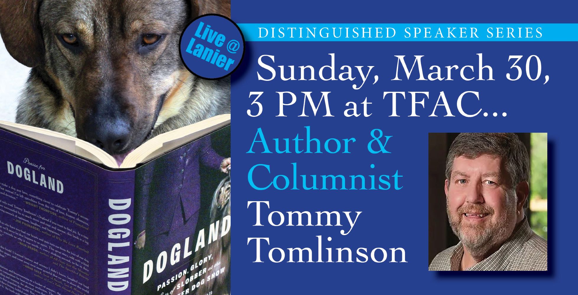 Lanier Library Tryon NC Speaker Series Tommy Tomlinson Dogland